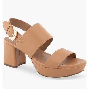 Aerosoles Camilia Pump Heel Sandals, Natural - Size 7.5W